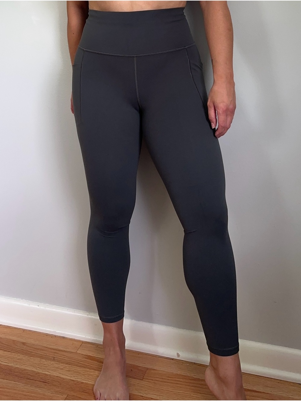 Athleta Matte Charcoal High-Rise Leggings